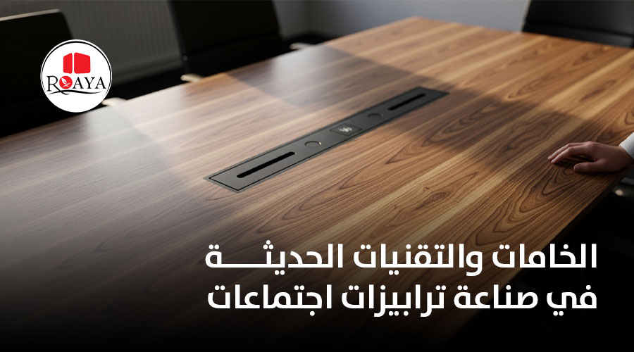 الخامات والتقنيات الحديثة في صناعة ترابيزات اجتماعات
